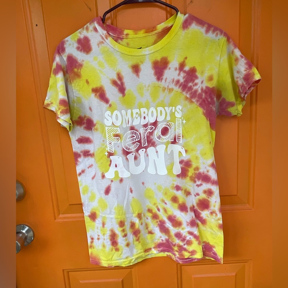 Somebody’s feral aunt tye dye size S